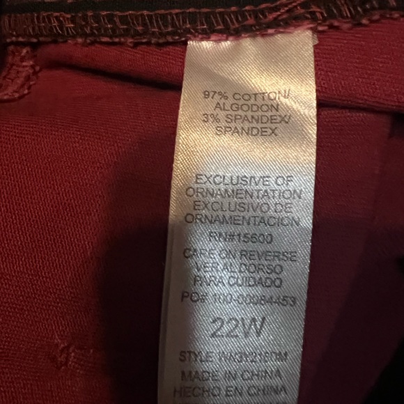 Democracy Wine High Rise Vintage Skinny Pant  Ab Solutions pant - Picture 5 of 5